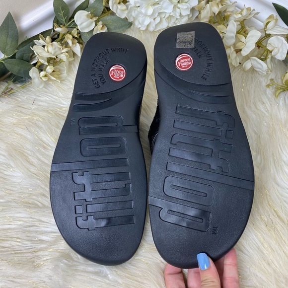 FitFlops Electra sequin thong Sandals sz 10 - Picture 5 of 7